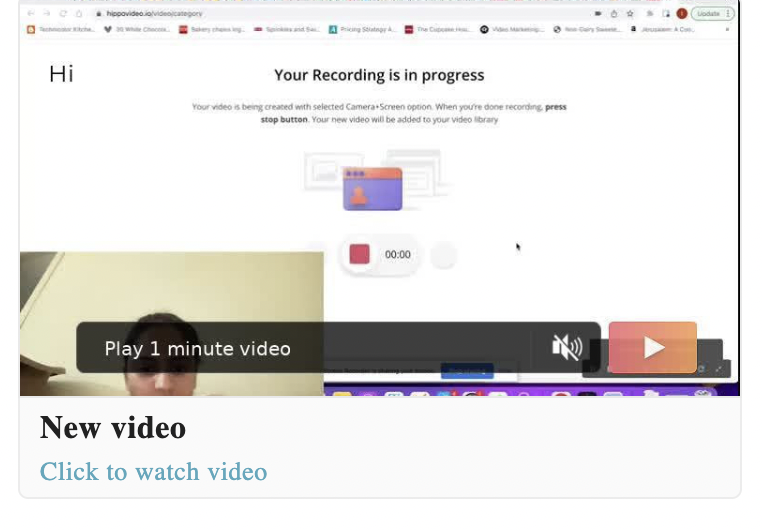 An image showing a video created in Hippo Video with the timeframe.