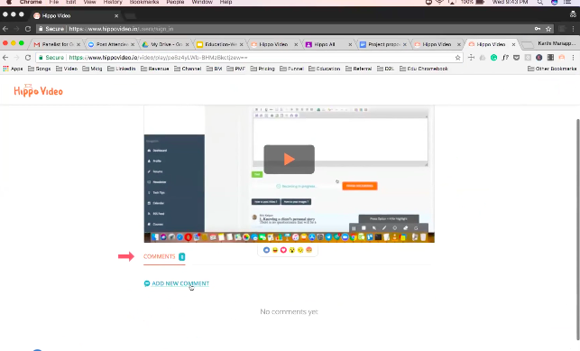 Engagement and Reactions in Hippo Video
