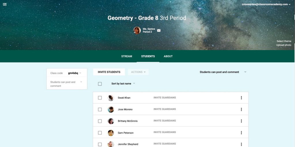 Google classroom app